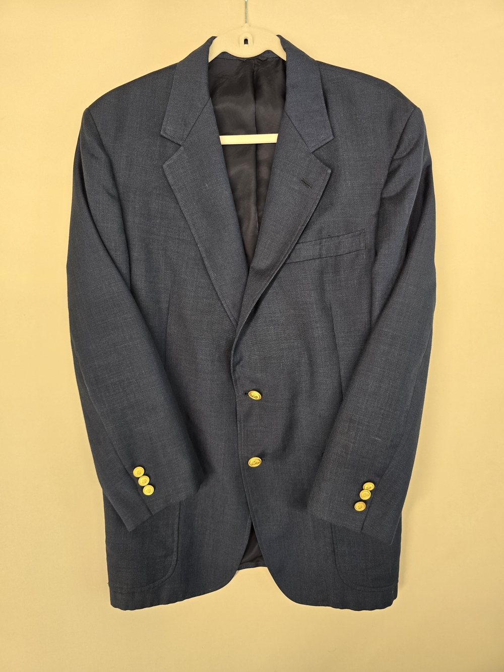 Rare Vintage Langrock of Princeton Navy Blue Wool Blazer Classic Ivy League Trad